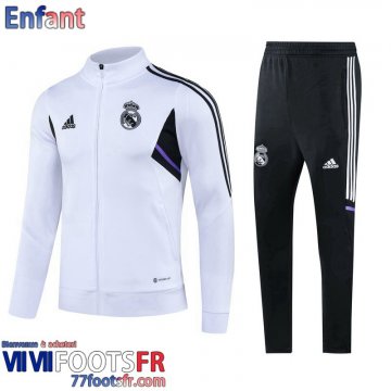 Veste Foot Real Madrid Blanc Enfant 2022 2023 TK544