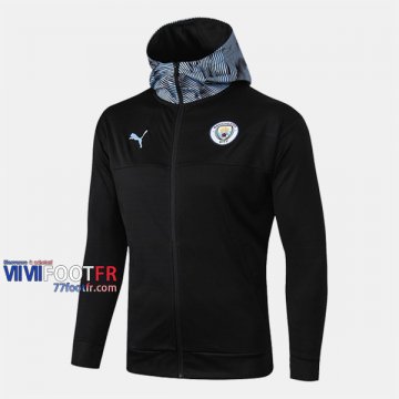 Boutique Veste Foot Coupe-Vent Manchester City Noir 2019/2020 Nouveau Promo