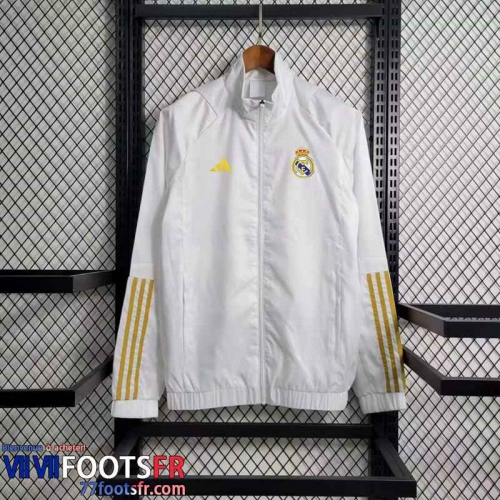 Coupe Vent Real Madrid White Homme 2023 2024 D70