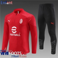 KIT: Survetement de Foot AC Milan rouge Enfant 2023 2024 TK687