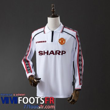 Retro Maillot De Foot Manchester United Homme Manche Longue 98 99 FG958