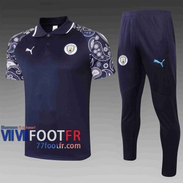 77footfr Manchester City Polo foot Bleu foncé 20-21 C579