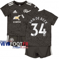 77footfr Manchester United Maillot de foot Van De Beek 34 Exterieur Enfant 20-21