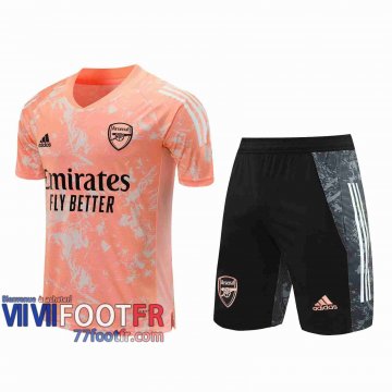 77footfr Survetement Foot T-shirt Arsenal Orange 2020 2021 TT101
