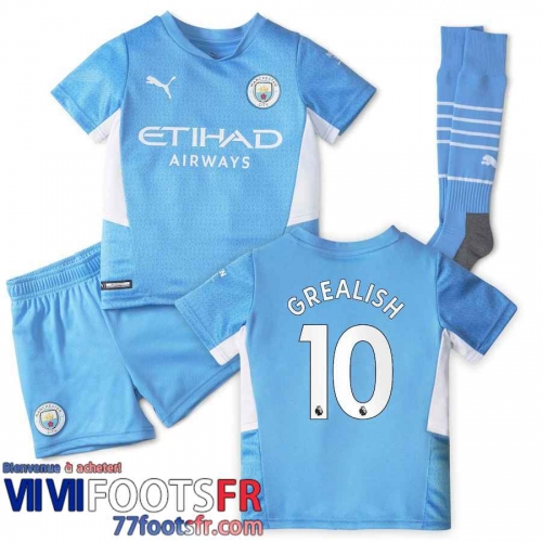 Maillot De Foot Manchester City Domicile Enfant 21 22 10 # Grealish