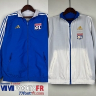 Coupe Vent Reversible Lyon bleu blanc Homme 2023 2024 WK531