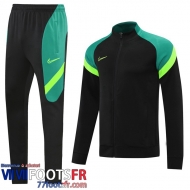 Veste Foot Sport vert noir Homme 2022 2023 JK378
