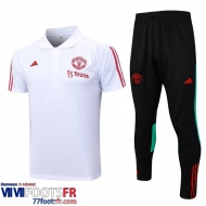 Polo foot Manchester United Blanc Homme 2023 2024 E05