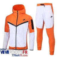 Veste Foot Sport orange blanc Homme 2022 2023 JK641