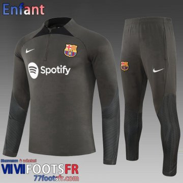 Survetement de Foot Barcelone gris foncé Enfant 2023 2024 C64