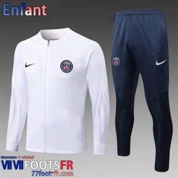 KIT: Veste Foot PSG Blanc Enfant 2022 2023 TK431