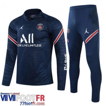 Kits: Survetement De Foot PSG Paris bleu marin Enfant 2021 2022 TK11