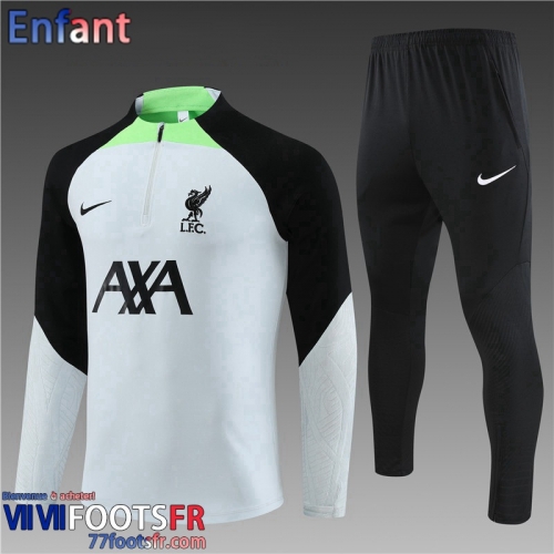 Survetement de Foot Liverpool Blanc Enfant 2023 2024 TK577