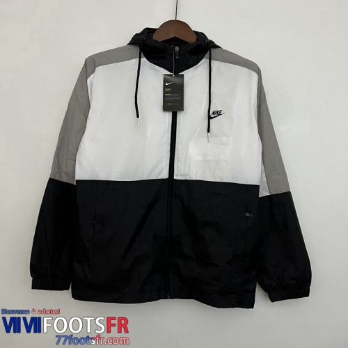 Coupe Vent - Sweat a Capuche Sport blanc noir Homme 2023 2024 WK264