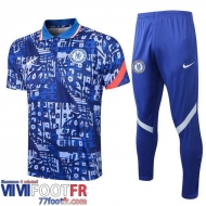 Polo foot Chelsea Bleu foncé 2021 2022 PL45