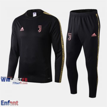 Promo: Ensemble Survetement Juventus Enfant Noir/Blanc 2019/2020 Retro