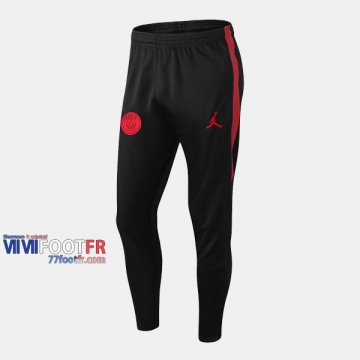 Promo: Nouveau Pantalon Entrainement Foot PSG Paris Saint Germain Jordan Retro Noir Rouge 2019/2020
