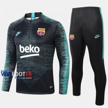 Aaa Qualité: Ensemble Survetement Foot FC Barcelone Noir Vert 2019 2020 Nouveau