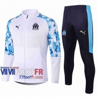 77footfr Marseille Survetement Foot Enfant - Veste blanc 20-21 E461