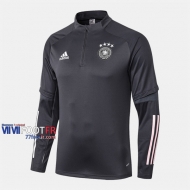 Nouveaux Beau Sweatshirt Training Allemagne Gris Fonce 2019-2020