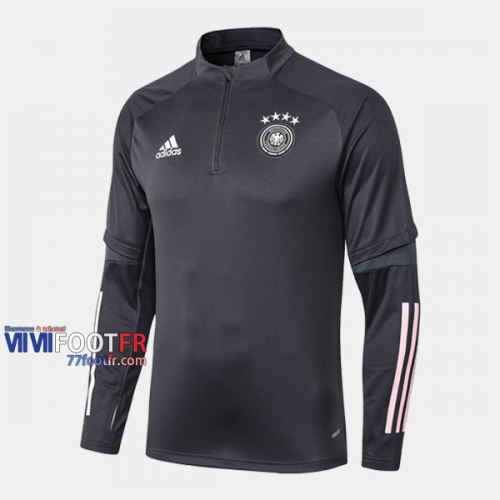 Nouveaux Beau Sweatshirt Training Allemagne Gris Fonce 2019-2020