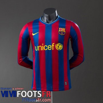 Retro Maillot De Foot Barcelone Domicile Homme Manche Longue 09 10 FG1049
