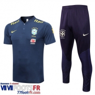 Polo foot Bresil bleu marine Homme 2022 2023 PL617