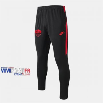 Promo: Nouveaux Pantalon Entrainement Foot AS Rome Polyester Noir Rouge 2019/2020