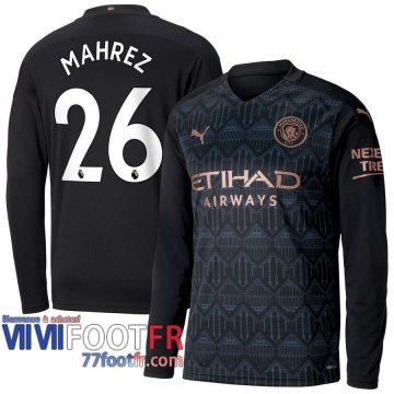 Maillot de foot Manchester City Mahrez #26 Exterieur Manches longues 2020 2021