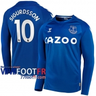 77footfr Everton Maillot de foot Sigurdsson #10 Domicile Manches longues 20-21