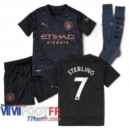 Maillot de foot Manchester City Sterling #7 Exterieur Enfant 2020 2021