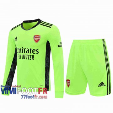 77footfr Maillots foot Arsenal Gardiens de but Manche Longue green 2020 2021