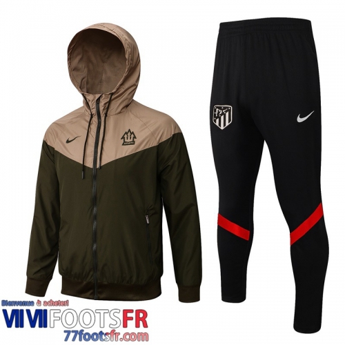 Coupe Vent - Sweat a Capuche Atletico Madrid le noir Homme 2021 2022 WK66