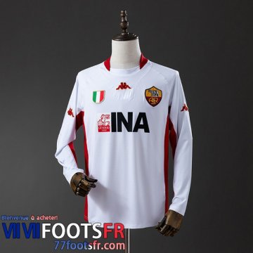 Retro Maillot De Foot Rome Exterieur Homme Manche Longue 2001 02 FG964