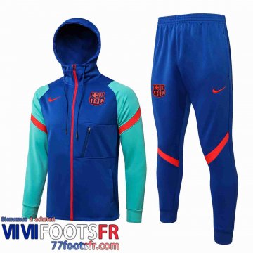 Veste Foot - Sweat A Capuche Barcelone bleu Homme 21 22 JK257