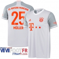 Maillot de foot Bayern Munich Thomas Muller #25 Exterieur 2020 2021