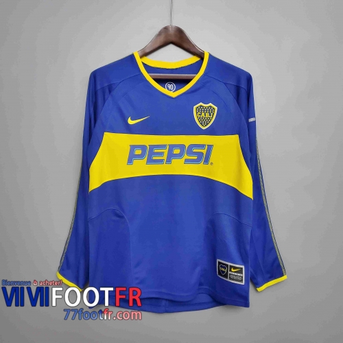 77footfr Retro Maillots foot Manche Longue Boca Juniors 03 04 Domicile