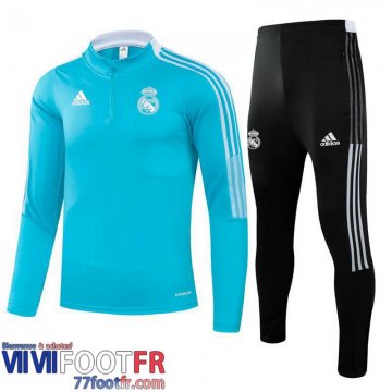 Kits: Survetement De Foot Real Madrid bleu Enfant 2021 2022 TK14