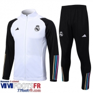 Veste Foot Real Madrid Blanc Homme 2023 2024 JK758
