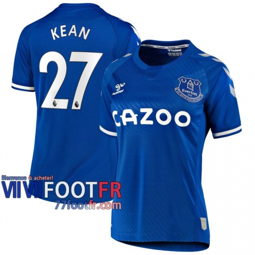77footfr Everton Maillot de foot Kean #27 Domicile Femme 20-21