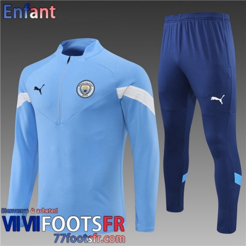 Survetement de Foot Manchester City bleu Enfant 22 23 TK337