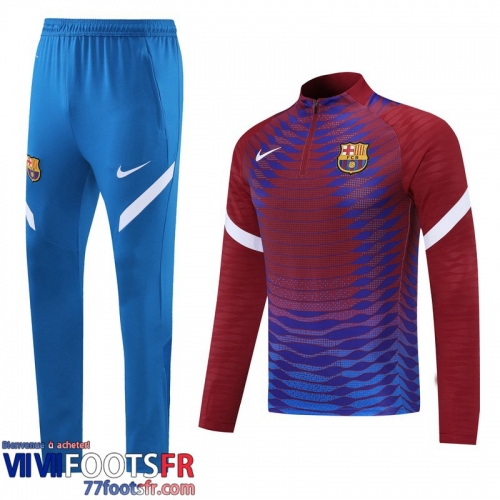 Survetement Foot Barcelone Homme rouge Bleu 2021 2022 TG48