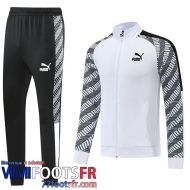 Veste Foot Sport Blanc gris Homme 22 23 JK459