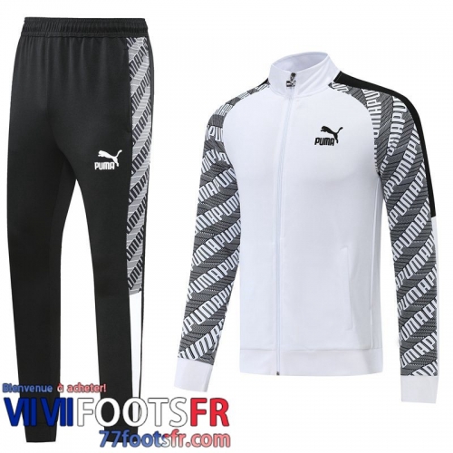 Veste Foot Sport Blanc gris Homme 22 23 JK459