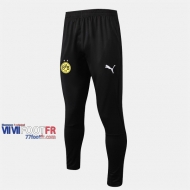 Promo: Nouveaux Pantalon Entrainement Foot Borussia Dortmund Polyester Noir Blanc 2019/2020