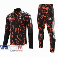 77footfr Survetement Foot Juventus Black/orange 2020 2021 T120-1