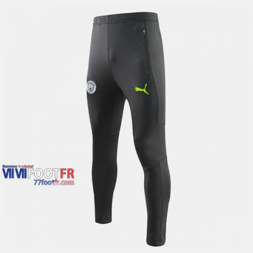 Promo: Nouveaux Pantalon Entrainement Foot Manchester City Slim Noir Vert 2019/2020