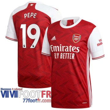 Maillot de foot Arsenal Pepe #19 Domicile 2020 2021