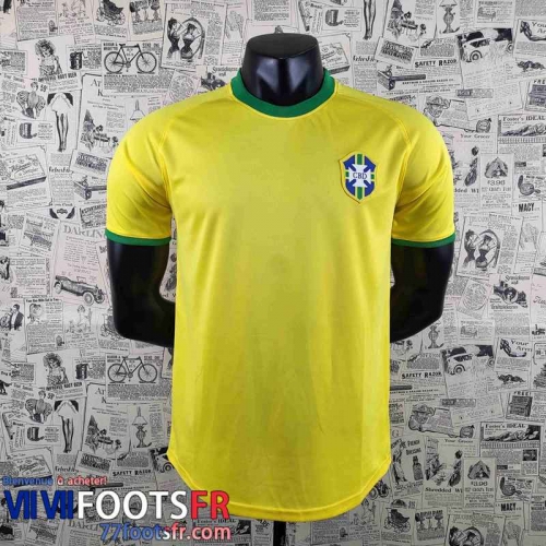 Retro Maillot De Foot World Cup Bresil Jaune Homme 1970 AG30