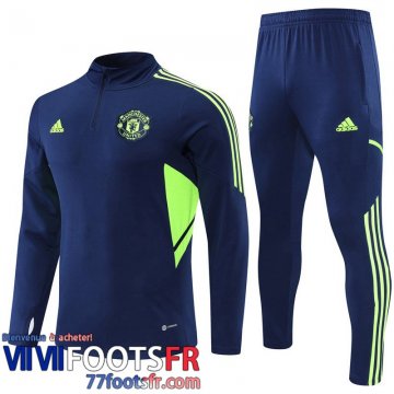 Survetement de Foot Manchester United bleu Homme 22 23 TG318